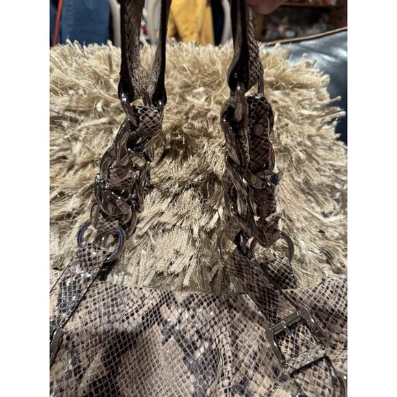 Michael Kors Hobo Snake Skin Embossed Leather Bag - Picture 3 of 6